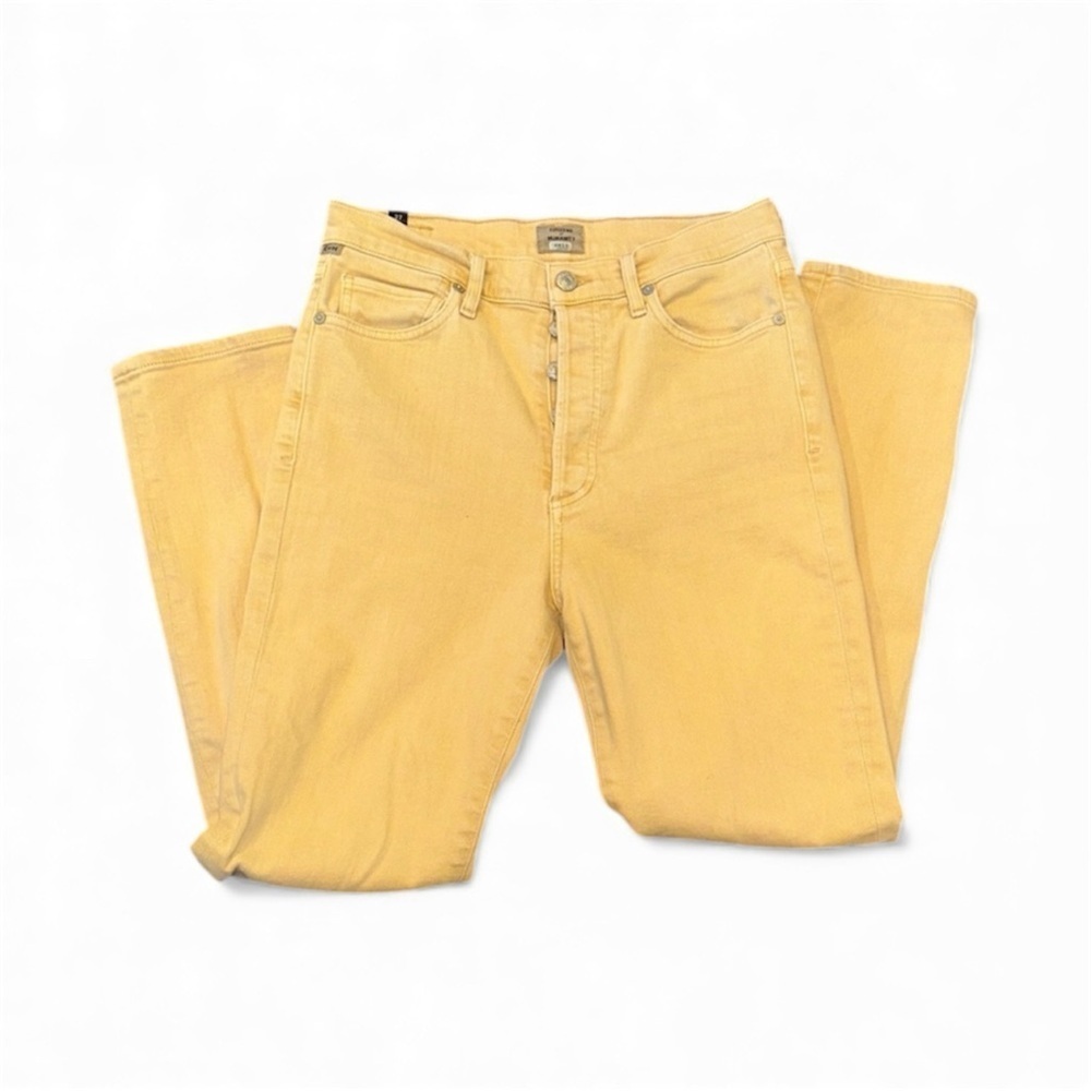 Citizens of humanity tan Olivia high rise slim ankle jeans size 27